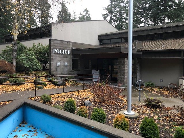 Lacey Police Department headquarters are located next to City Hall on College Street.